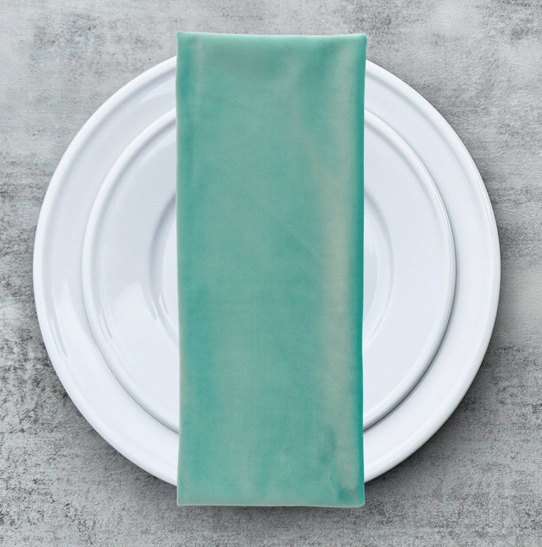 Aqua <br> Velvet Napkin - Set of 4